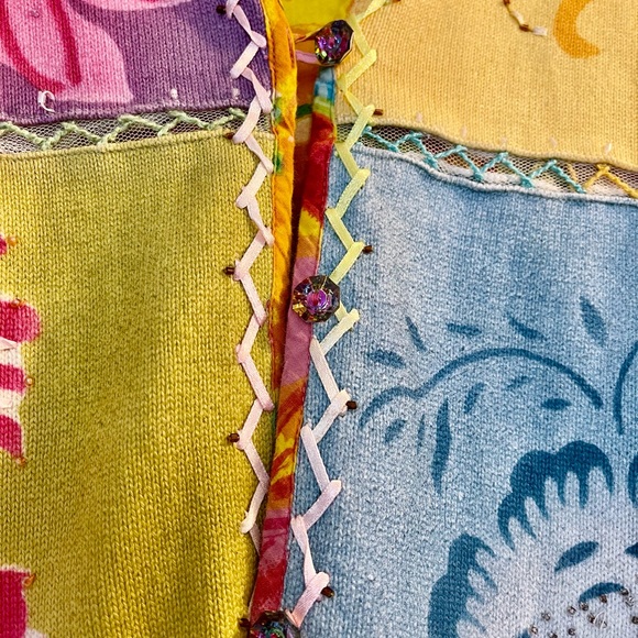 VTG Sandy Starkman Cardigan Sweater Sz Med - Picture 3 of 5